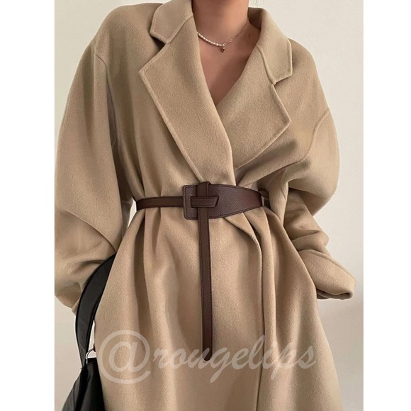 Chocolate Brown Belt  Faux Leather PU - Picture 5 of 5